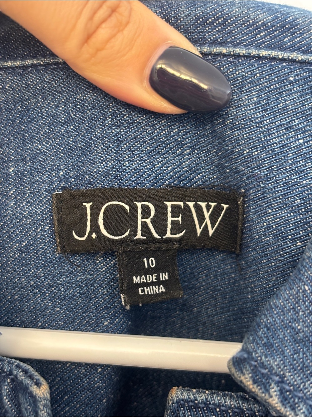 J. Crew Blue Short-Sleeve Denim Shift Dress - Picture 5 of 5